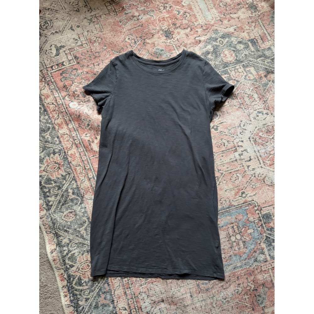 Universal Thread Womens M Charcoal Gray Crew Neck Short Sleeve T-Shirt Dress